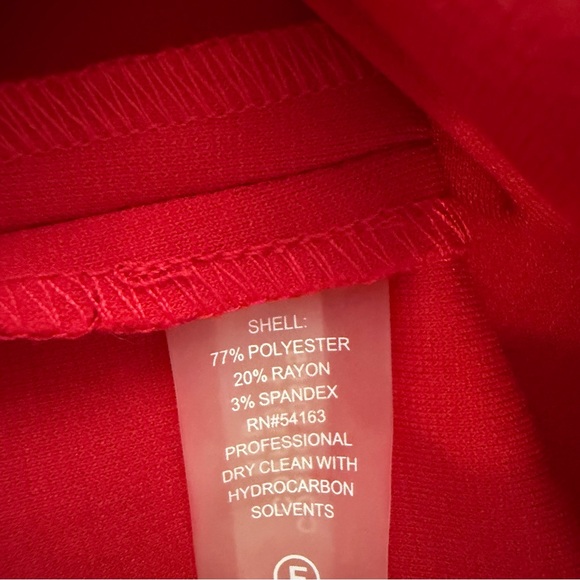 Calvin Klein Red Sunburst-Ruched Sheath Dress 14 - Picture 5 of 5